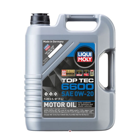 Liqui Moly Synthetic Motor Oil Top Tec 6600 SAE 0W-20 5 L.